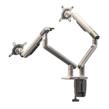 Imagem de KEG801302 Braço de montagem para monitor duplo de escritório de 17-32 polegadas, mola mecânica ajustável de altura com 2 portas USB, suporte de mesa para monitor duplo para acessórios de mesa VESA 75
