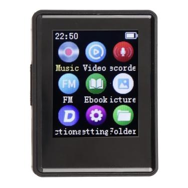 Imagem de Naroote Leitor de Mp3 5.0 1.77 Polegada Tela Gravação de Som de Alta Fidelidade para Correr e Viajar Abs Preto 1 Unidade Leitor de Música Portátil (Cartão de memória pequeno 8G)