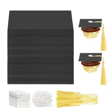 Imagem de Topos Para Cupcakes De Formatura, 50 Peças de Enfeites de, Decoração para Cupcakes de Formatura, Presente para Família Colegas de Turma Alunos