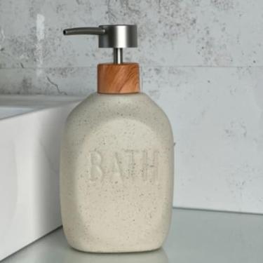 Imagem de Dispenser Sabonete Líquido Alcool Gel Lavabo Banheiro Bath em Cerâmica Branco