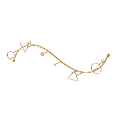 Imagem de KHUTRW3D Ganchos de parede, cabideiro, de ferro, ganchos de luxo, cabide para pendurar chaves na porta, ganchos criativos para casacos, armazenamento de parede, cabideiro, dourado, decorativo
