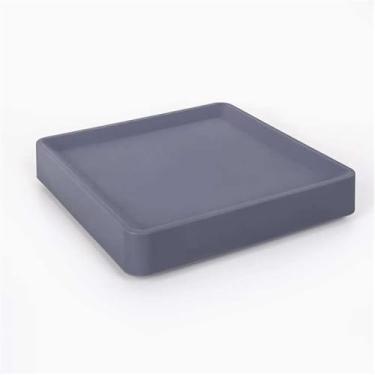 Imagem de x3anggyt5 Decoração de casa base quadrada para vaso de flores base para vasos externos base de bonsai adequada para plantas em vasos de plantas flores com roda universal aplicação interna (cinza)