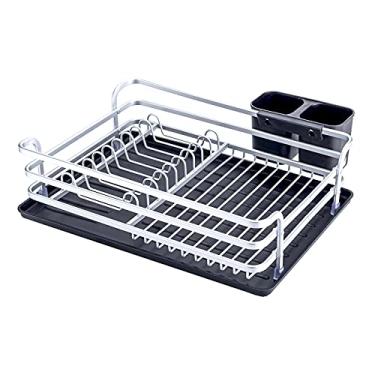 Imagem de Prateleira de Secagem Louças Alumínio para Cozinha Pia Suporte Tigelas Ferramentas com Palitos Comida