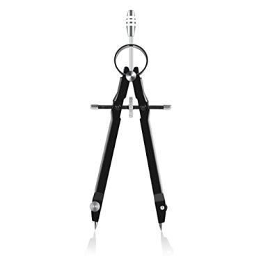 Imagem de Conjunto de bússola, kit profissional de geometria de matemática, pintura de precisão, bússola, metal, redondo, artigos de papelaria, material escolar, conjuntos de bússolas (preto)