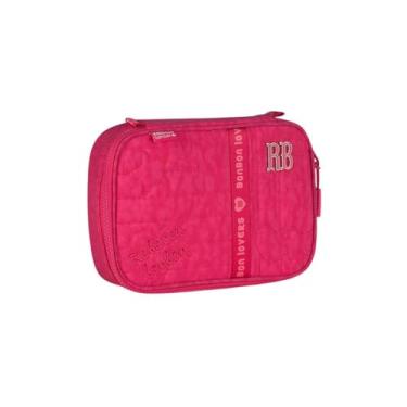 Imagem de Estojo Box Escolar Juvenil Rebecca Bonbon Grande com divisórias para menina