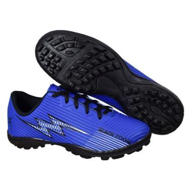 Imagem de chuteira society adulto infantil masculina - black zoom, Azul, 38