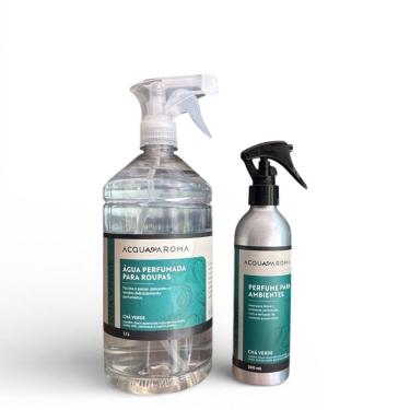 Imagem de Kit Chá Verde Água Perfumada 1,1L+Perfume p Ambientes 200ml Acqua Aroma