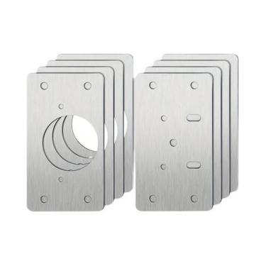 Imagem de Placas De Reparo De Dobradiças Em Aço Inoxidável Para Armários, Gaveta