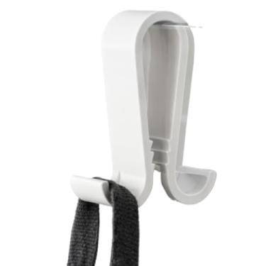 Imagem de Suporte DUPLO Toalha Roupas Gancho Cabide Flexivel P/Box Banheiro Guarda roupas(1,Branco)