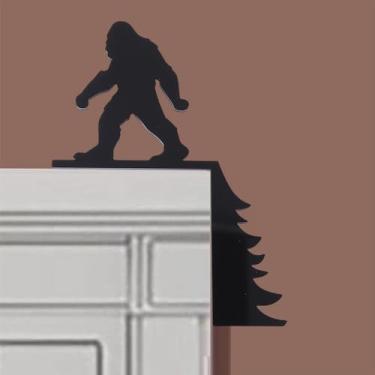 Imagem de Placa decorativa de canto de porta de acrílico para pés grandes, moldura de sasquatch, decoração de canto para sala de estar, quarto, escritório, exterior, interior