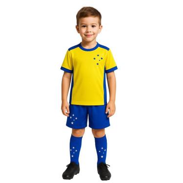 Imagem de Uniforme Infantil Cruzeiro Goleiro Ouro Oficial
