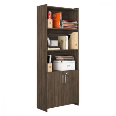 Imagem de Armário Multiuso 2 Portas P/Escritório Notável Móveis Nogal