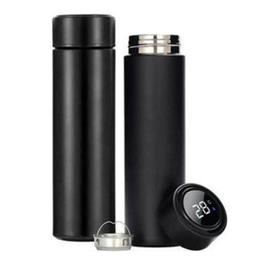 Imagem de Garrafa Térmica Em Aço Inox Com Termômetro Digital 480ml Led