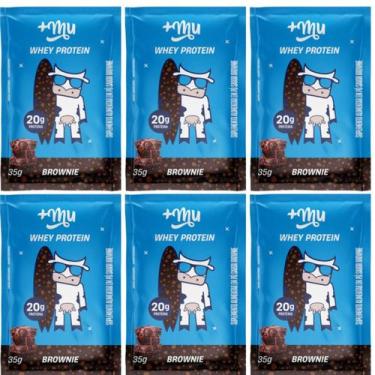Imagem de Kit 6 Whey Protein Concentrado Sache Brownie 35G De Proteina - Maismu