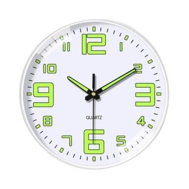 Imagem de Relógio De Parede Silencioso De Quartzo Luminoso De 8 Polegadas Com Ca