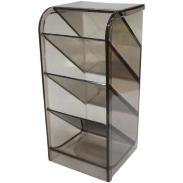 Imagem de Organizador Diagonal de Mesa Fumê para Escritório ou Estudo - Maxcril