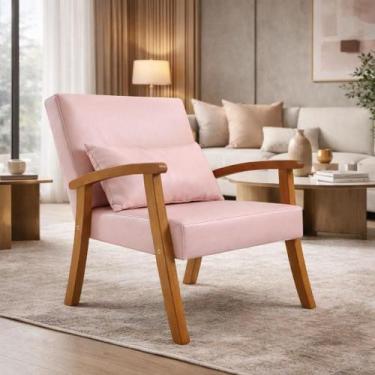 Imagem de Kit 2 Poltronas Jade Tecido material sintético Para Sala De Estar Mode