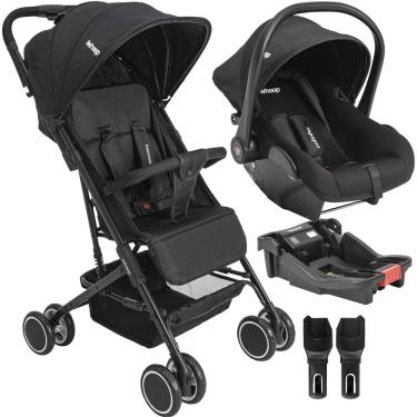 Imagem de Carrinho de Bebe Bebe Conforto Colinho Base Kiddo Mascote Preto