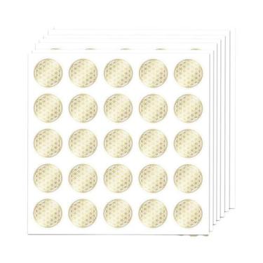 Imagem de Adesivos De PVC Autoadesivos Flor Dourada Da Vida, Etiquetas Transpare