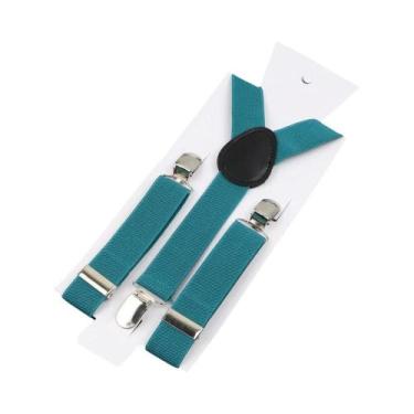 Imagem de Suspensórios Ajustáveis De Couro Elástico Em Cores Sólidas Para Crianç