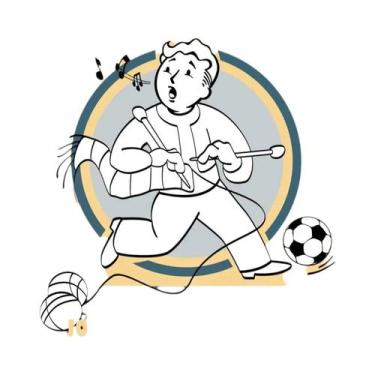 Imagem de Pôster Vintage HD Em Canvas Fallout Vault Boys, Arte De Parede Para De