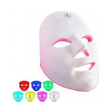 Imagem de Máscara de Led para Tratamento Facial Estética 7 Cores Aumenta Colágen
