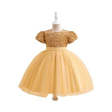 Imagem de Vestido De Festa Com Lantejoulas E Laço Para Meninas, Elegante, Para C