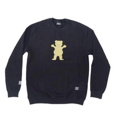 Imagem de Moletom Grizzly Careca OG Bear Crewneck - Preto/Dourado-Masculino