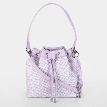 Imagem de Bolsa Santa Lolla Saco Tressê Feminina, Único, Lilás