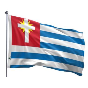 Imagem de Bandeira do Município de Ubatuba Uma Face Estampada Tamanho 70x100cm -