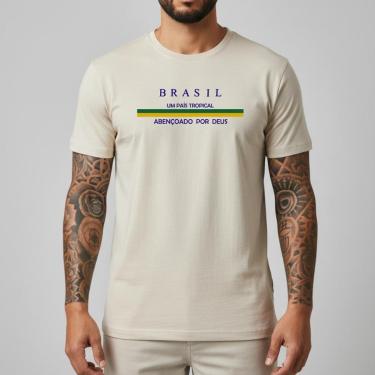 Imagem de Camisa Masculina Brasil Copa 2026 Algodão Premium Últimas Unidades Somos Fabricantes Melhor Custo-Masculino