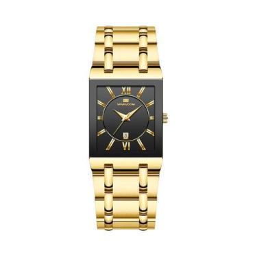 Imagem de Relógio Masculino De Quartzo Em Aço Inoxidável Dourado VA VA VOOM 2431
