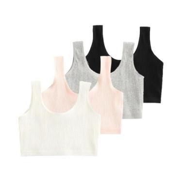 Imagem de Sutiã De Treinamento De Algodão Sem Fio Para Meninas, 4 Unidades/lote,