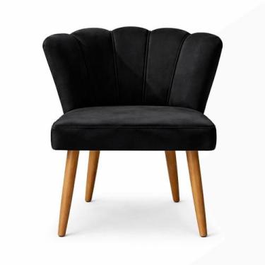 Imagem de Poltrona Design Moderno Conforto Luxo Recepção Pétala Suede Cor:Suede 