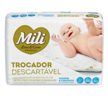 Imagem de TROCADOR Descartável (Lençol Absorvente) MILI Love &amp; Care   1 Pacote com 5 unidades