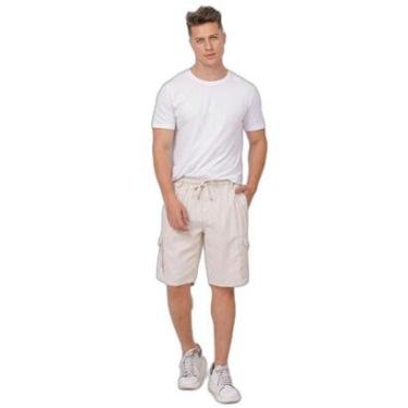 Imagem de BERMUDA LINHO CARGO MASCULINA COM CORDÃO-Masculino