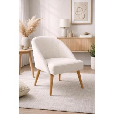 Imagem de Cadeira Decorativa Lua para Sala de Estar ou Recepção Tecido Suede Cor