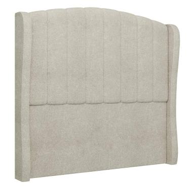 Imagem de Cabeceira Casal King Cama Box 195cm Glenda Z04 Boucle Bege - Mpozenato