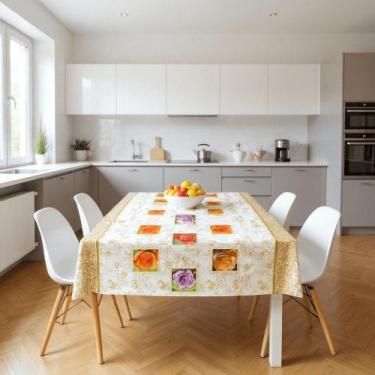 Imagem de Toalha De Mesa Dubai Gelo Mod7117A Rolo 1,37x20m Vinil Pvc - Plast.co