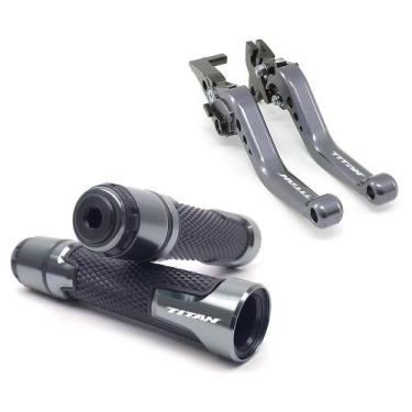 Imagem de Kit Manete Esportivo e Manopla Titan 125 150 160 Freio á Disco - Stark