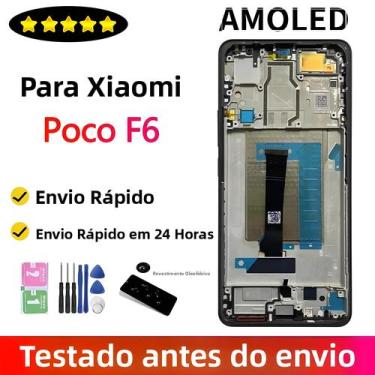 Imagem de Tela AMOLED De 6.67 Polegadas 120Hz Para Xiaomi Poco F6 Com Digitaliza