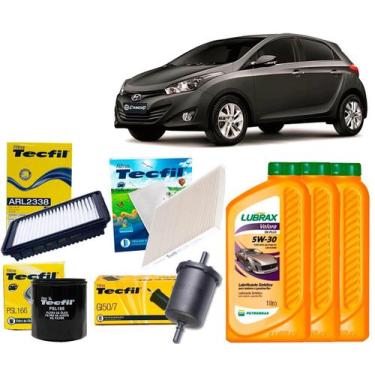 Imagem de Kit Troca De Óleo 5w30 e Filtros Hyundai Hb20 e Hb20s 1.0 12v 2014 201