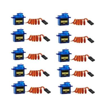 Imagem de Micro Servo SG90 9G 6/10PCS Para Robótica, Avião RC, Helicóptero, Mini
