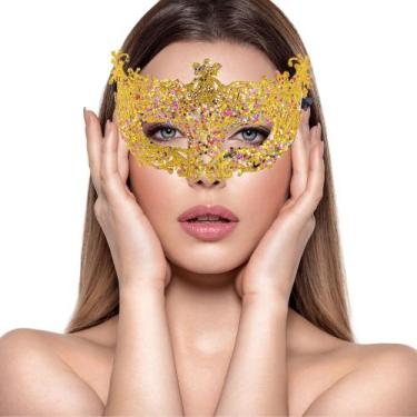 Imagem de Máscara Cobertura Olhos Elegância Festa Show Baile Gala Eventos Femini