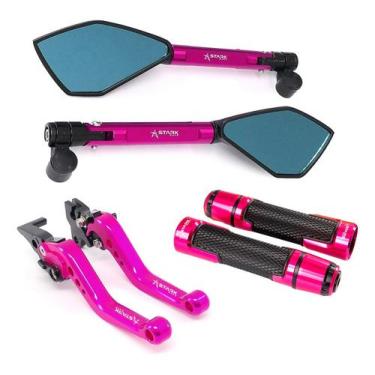 Imagem de Kit Retrovisor Manopla Manete Ninja 250 300 Z300 Z400. - Stark Race, P