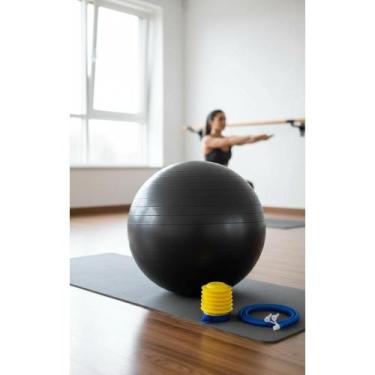 Imagem de 2x Bola Pilates 65cm Anti-Estouro: Força, Equilíbrio & Flex. - Congrat