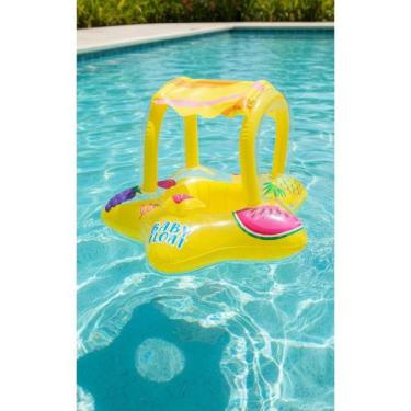 Imagem de 2x Boia Bebê Fralda Segura C/ Teto Solar Divertido 1 Ano+ - Congratula