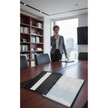 Imagem de 2x Pasta Catálogo A4 Preta 100 Envelopes - Organização Visua - Congrat