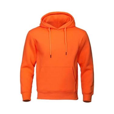 Imagem de Moletom Masculino Com Capuz De Fleece Quente Casual Streetwear Solto R