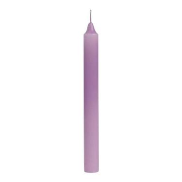 Imagem de Vela Lilás Palito Comum 1 Unidade  Espiritualidade, Intuição e Uso Esp